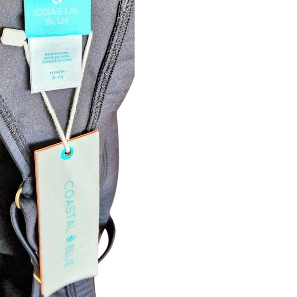 Coastal Blue Women's Halter Bikini Top Size M JadedStripe/Ebony NWT - Picture 11 of 13